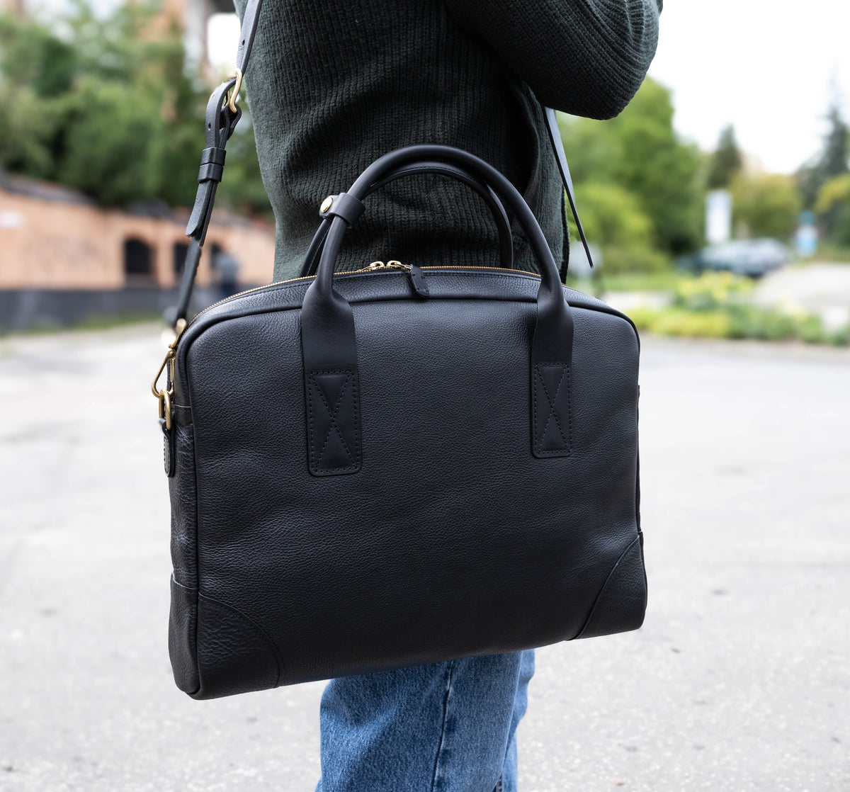 POLARIS — torba na laptopa — skórzana