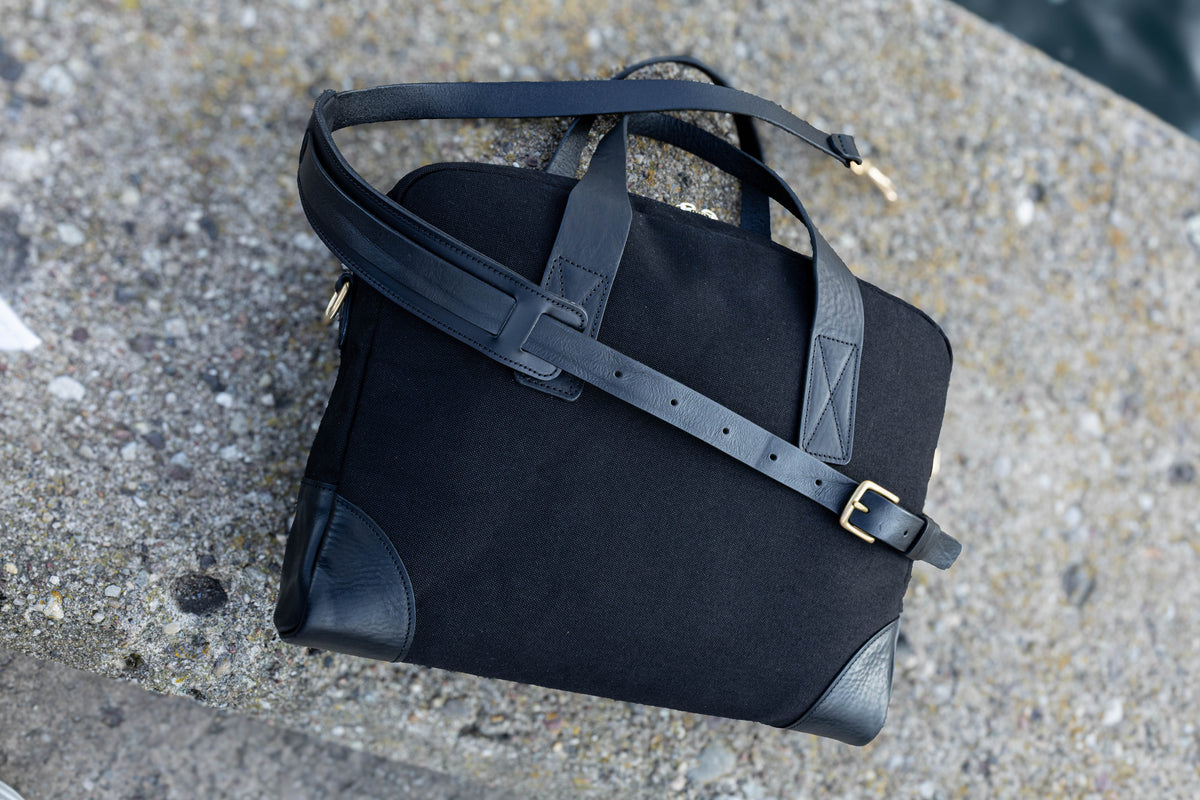 POLARIS Lite — torba na laptopa — płótno i skóra