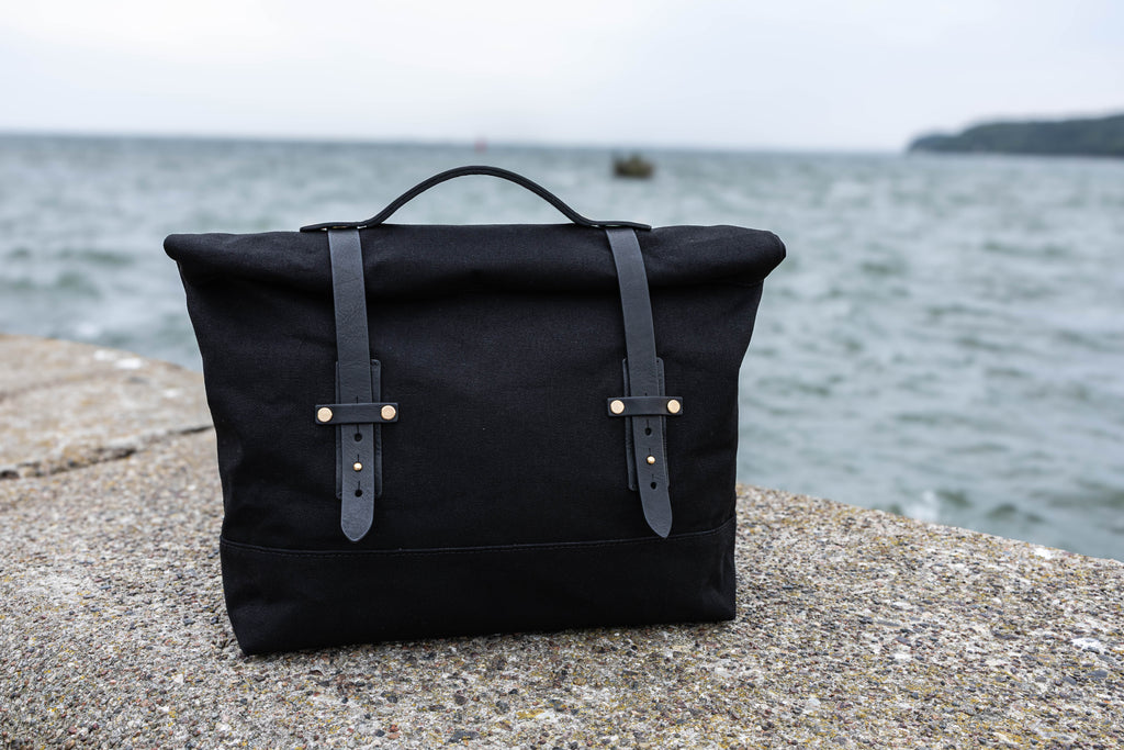 Torba kurierska ORION Roll-Top — płótno i skóra — rozmiar M
