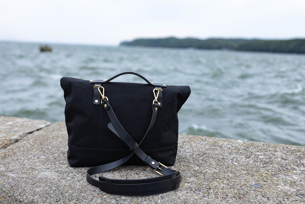 Torba kurierska ORION Roll-Top — płótno i skóra — rozmiar M