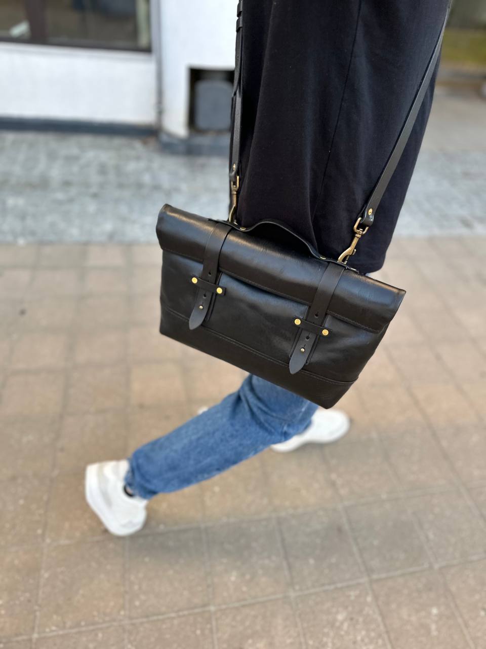 ORION Roll-Top Messenger — skórzana — rozmiar S